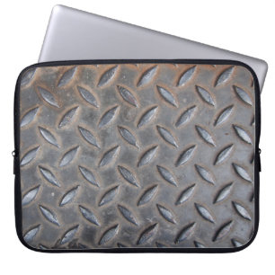 Funda Para Portátil Tejido metalizado de diamante de grunge, de acero 