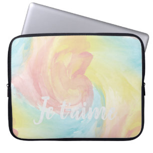 Funda Para Portátil Tejido Retro Pastel Paintero de color en el amor