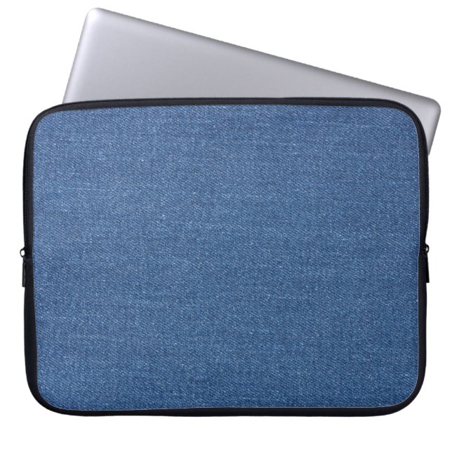 Funda Para Portátil Tejido textil original azul moda jean denim (Frente)