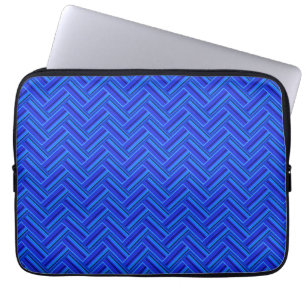 Funda Para Portátil Tejidos de doble trama de franjas azules