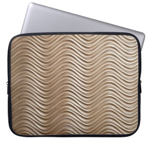 Funda Para Portátil Tejidos de rayas blancas y grises
