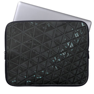 Funda Para Portátil Tejidos florales blancos y negros