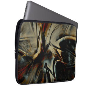 Funda Para Portátil Tela digital rayada de textura satinada oscura