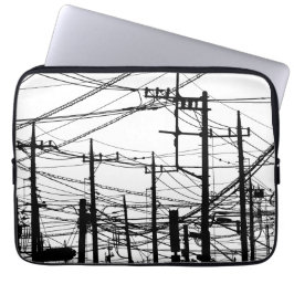 Funda Para Portátil Teléfono antiguo y líneas de alimentación