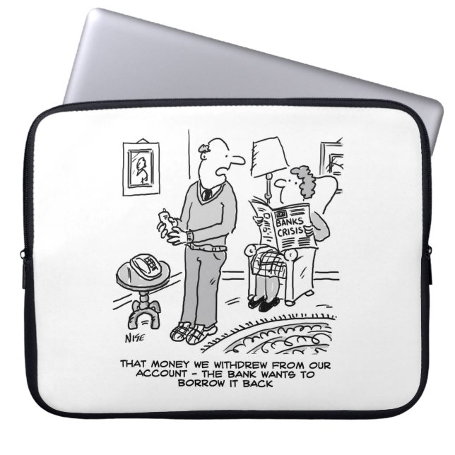 Funda Para Portátil Teléfonos bancarios pidiendo prestado dinero (Frente)