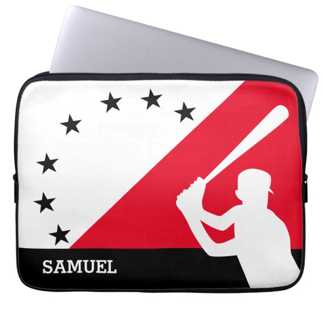 Funda Para Portátil Tema de béisbol personalizado (Frente)