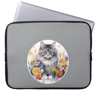 Funda Para Portátil Tema de gato adorable, foto de tu mascota