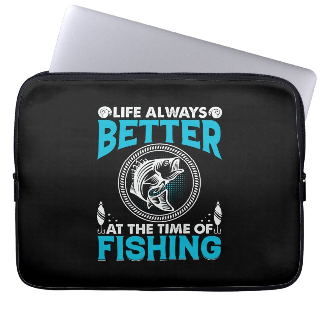 Funda Para Portátil Tema de Pesca (Frente)