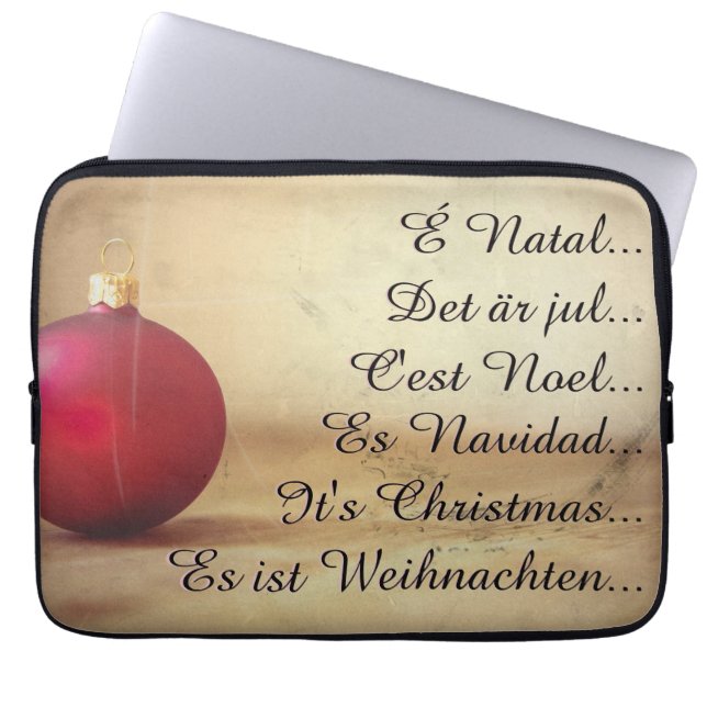 Funda Para Portátil Tema navidad con Navidad (Frente)