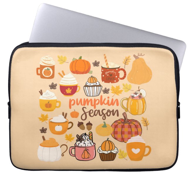 Funda Para Portátil Temporada de calabaza picada (Frente)
