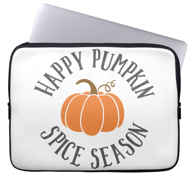 Funda Para Portátil Temporada feliz de especias de calabaza (Frente)