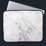 Funda Para Portátil Tendencia de la Moda de la marble blanca y gris Ro<br><div class="desc">Diseño personalizado</div>