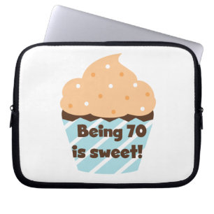 Funda Para Portátil Tener 70 años es dulces camisetas de cumpleaños y 