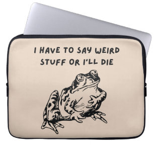 Funda Para Portátil Tengo que decir cosas raras o me moriré Rana diver