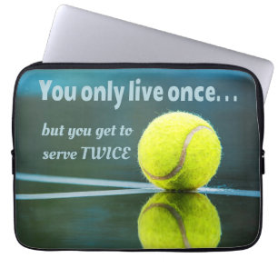 Funda Para Portátil Tenis en vivo una vez dos veces, Tennis Ball, Cour