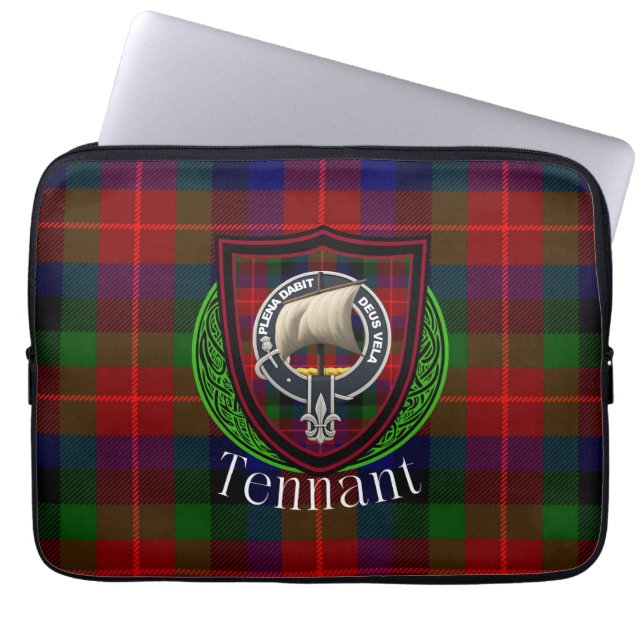 Funda Para Portátil Tennant Scottish Clan Tartan and Crest  (Frente)