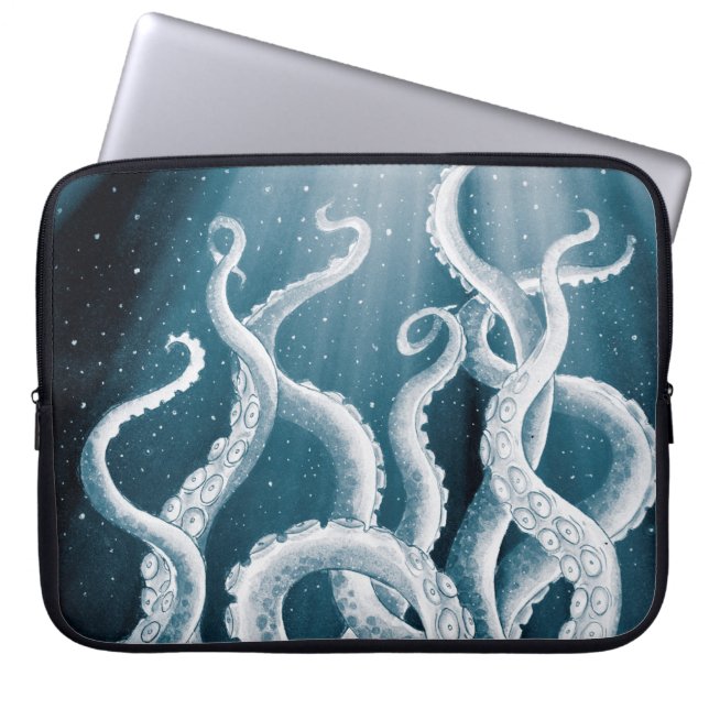 Funda Para Portátil Tentacles Galaxia Blue Moon Rays (Frente)