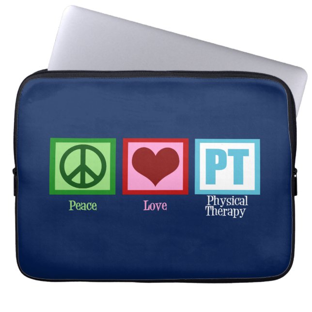 Funda Para Portátil Terapia física Paz Azul Amor PT (Frente)