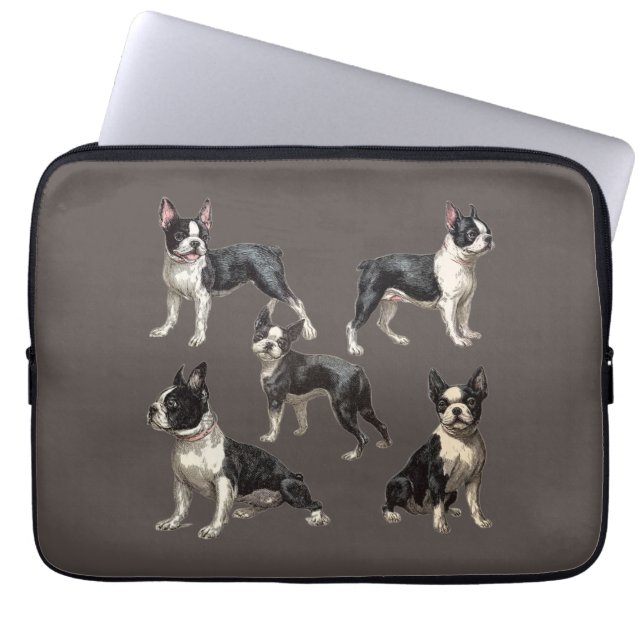 Funda Para Portátil Terrier de Boston (Frente)