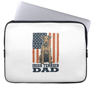 Funda Para Portátil Terrier Irlandés Padre Patriótico Vintage