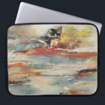 Funda Para Portátil Tesiturno<br><div class="desc">Tesiturno I por Gabriela Villarreal. Las líneas silenciadas en varios colores se superponen para crear este diseño único.</div>