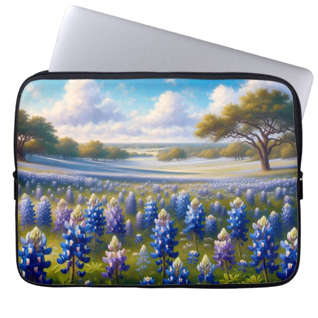 Funda Para Portátil Texas Bluebonnet Meadow Landscape (Frente)