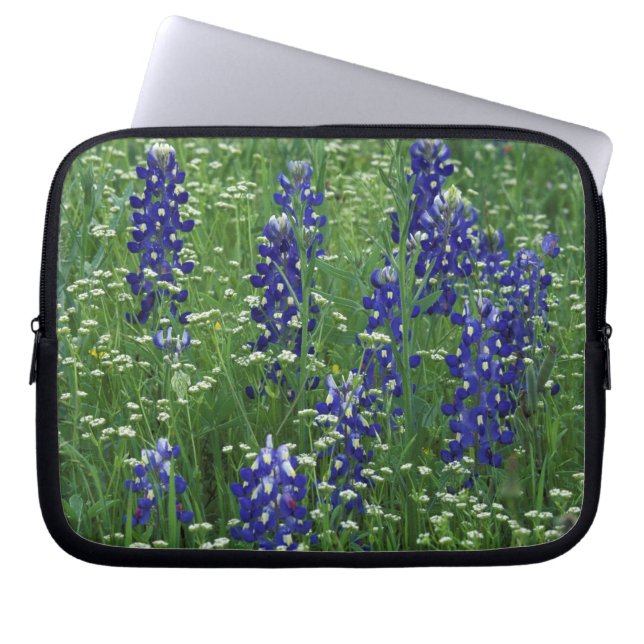 Funda Para Portátil Texas, Lago Buchanan. Texas Bluebonnet y Wild (Frente)