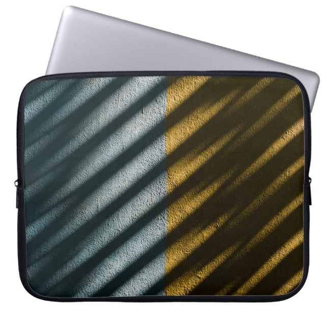 FUNDA PARA PORTÁTIL TEXTIL DE PUNTA NEGRA Y MARRÓN (Frente)