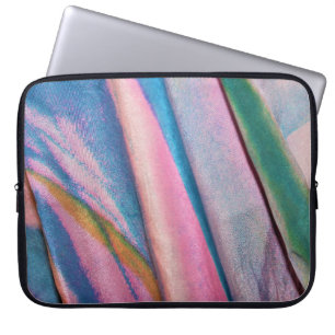 Funda Para Portátil Textil verde azul rosa