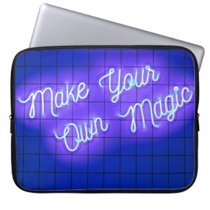 Funda Para Portátil Texto brillante de neón escrito a mano Hacer su pr