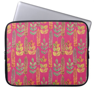 Funda Para Portátil texto de fondo de patrón floral sin soldadura de a
