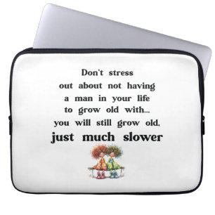 Funda Para Portátil Texto gracioso sobre mujeres y hombres