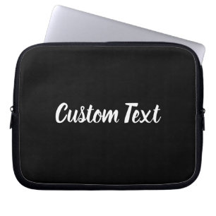 Funda Para Portátil Texto personalizado en negro con guión blanco
