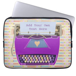 Funda Para Portátil Texto personalizado moderno retro lindo de la