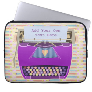 Funda Para Portátil Texto personalizado moderno retro lindo de la