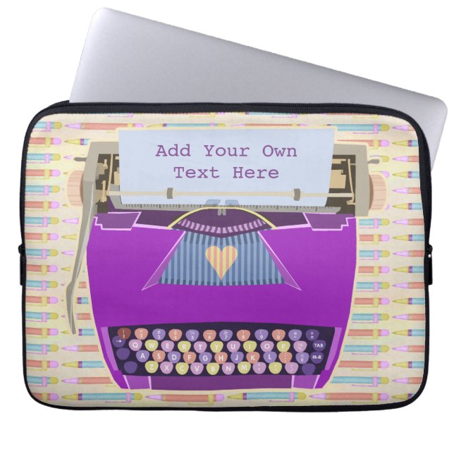Funda Para Portátil Texto personalizado moderno retro lindo de la (Frente)