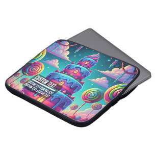 Funda Para Portátil Texto personalizado paisaje surrealista de dulces
