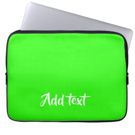 Funda Para Portátil texto personalizado verde claro plano