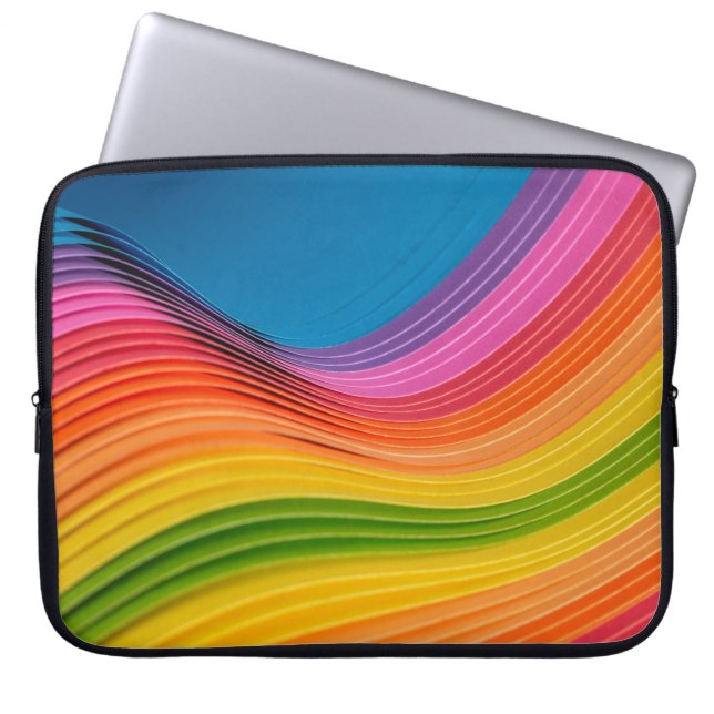 Funda Para Portátil Textura abstracta del patrón arco iris (Frente)