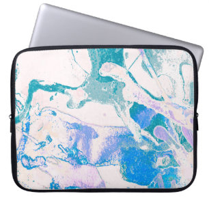 Funda Para Portátil Textura artística. Borde violeta brillante. Arte v