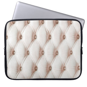 Funda Para Portátil Textura clásica de cuero de lujo, color rosa antig