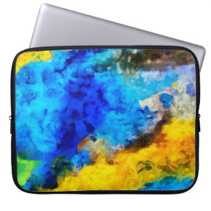 Funda Para Portátil Textura de arte, fondo de aceite creativo, rayas y