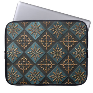 Funda Para Portátil Textura de bronce con estampado.