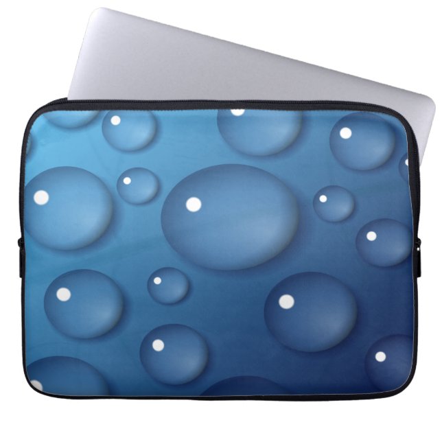 Funda Para Portátil Textura de caída de agua azul (Frente)