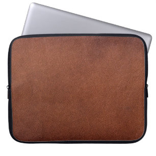 Funda Para Portátil Textura de cuero marrón