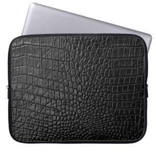 Funda Para Portátil Textura de cuero negro