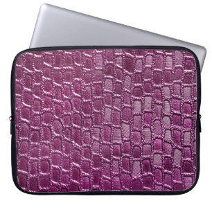 Funda Para Portátil Textura de cuero púrpura