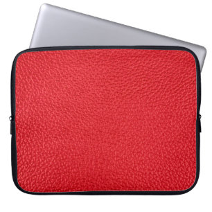 Funda Para Portátil Textura de cuero rojo