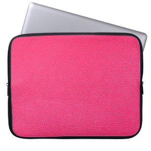 Funda Para Portátil Textura de cuero rosa