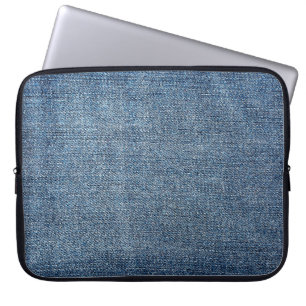 Funda Para Portátil Textura de denim de Shabby para fondo. Jeans azule